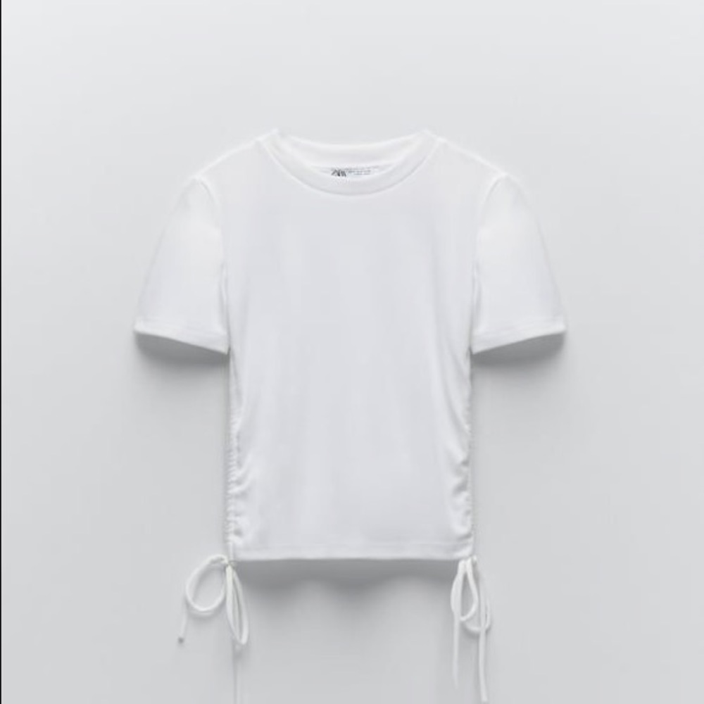 Zara - Ruched Ribbed Top - Picture 5 of 5